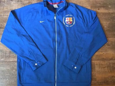 2007 Barcelona Players Track Top Large Camp Nou Football Shirt Camiseta