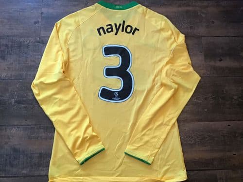 2008 2009 Celtic Naylor Match Worn CL Football Shirt v Man Utd