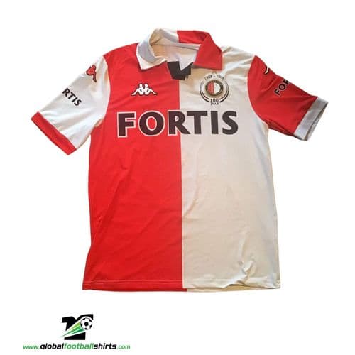 2008 2009 Feyenoord 100 Years Home Football Shirt Large