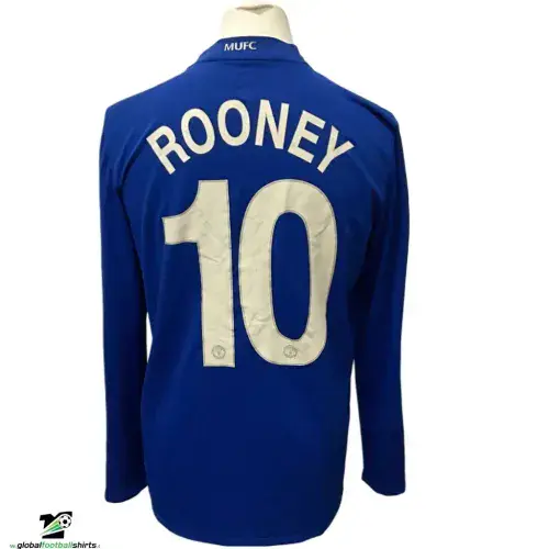 2008 2009 Manchester United Rooney L/s Away Football Shirt Medium