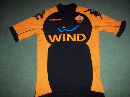 MAGLIA CALCIO VINTAGE AS Roma De Rossi 2008 2009 Serie A kappa Wind S