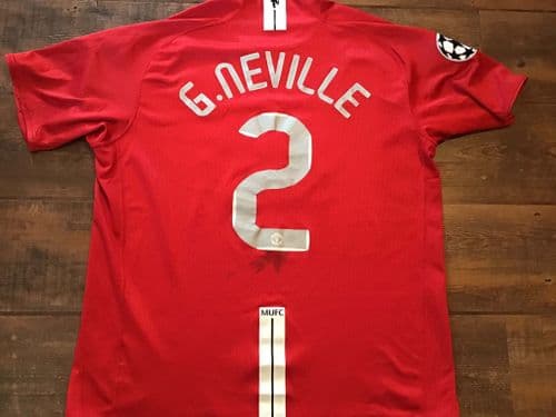 2008 Manchester United Neville CL Final Football Shirt XL