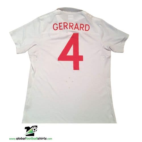 2009 2010 England Gerrard Home Football Shirt Medium
