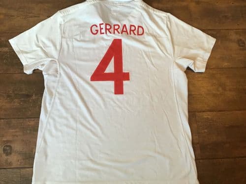 2009 2010 England Gerrard Home Football Shirt XL