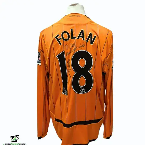 2009 2010 Hull City Folan Match Worn L/s Football Shirt 2XL