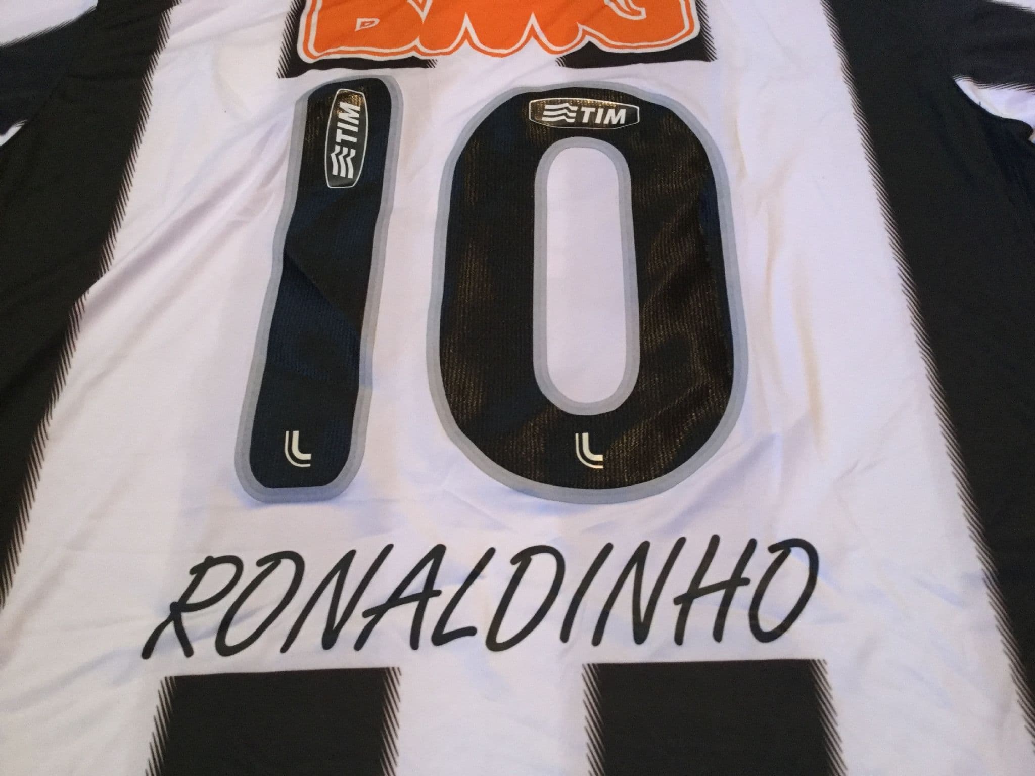 Maillot Atlético Mineiro Brésil – RONALDINHO N°10, Taille XL, Neuf Avec étiquettes