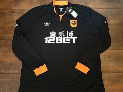 2014 2015 Hull City BNWT Away L/s Football Shirt 2XL