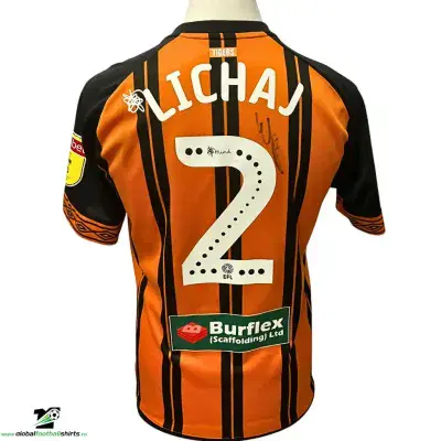 2018 2019 Hull City Lichaj Match Worn Poppy Football Shirt Medium