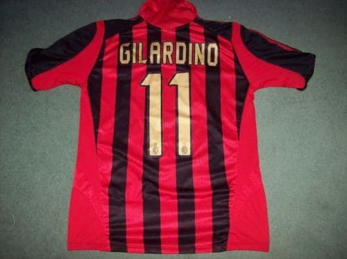 AC Milan Gilardino Adults Medium 2005 2006 Home Football Shirt