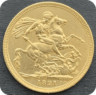 1821 George lV Sovereign Laureate Head