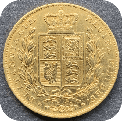 1838  Gold Sovereign Coin Rare