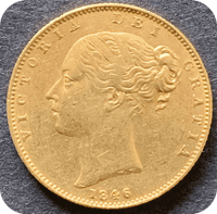 1846  Full Gold Sovereign  Recovered from RMS Duoro