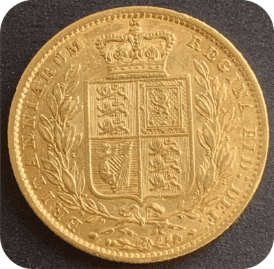 1849  Full Gold Sovereign  Recovered from RMS Duoro