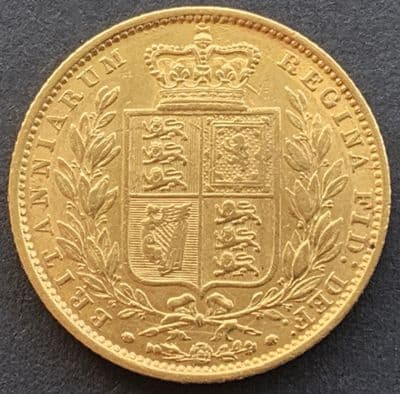 1850  Gold Sovereign Coin