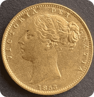1853  Full Gold Sovereign  Recovered from RMS Duoro (4)