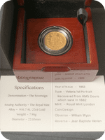 1853  Full Gold Sovereign  Recovered from RMS Duoro (4)