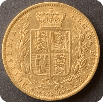 1853  Full Gold Sovereign  Recovered from RMS Duoro (4)