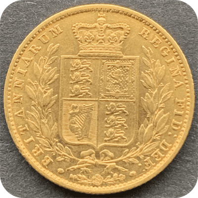 1857  Gold Sovereign Coin