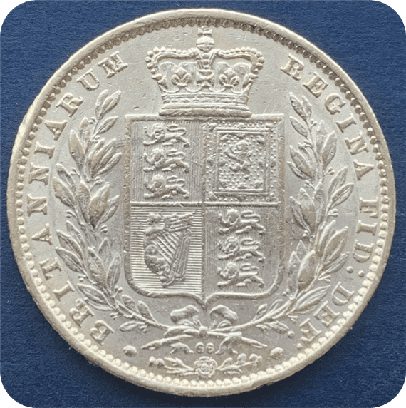 1866  Full Gold Sovereign Die 66