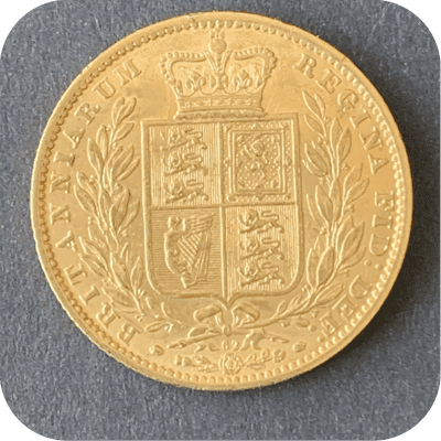 1869 Gold Sovereign Coin