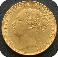 1873  Gold  Sovereign Melbourne Mint Scarce
