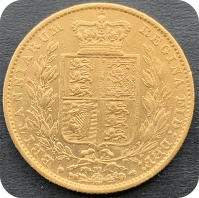 1881 Gold  Sovereign Coin Melbourne  Mint