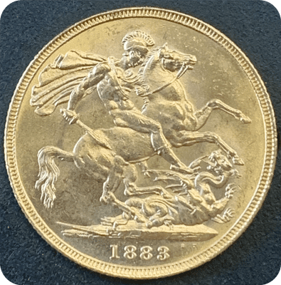 1883  Gold Sovereign  Melbourne