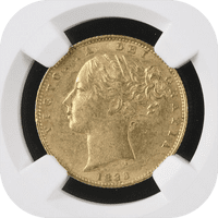 1883 Rare Gold  Sovereign  Melbourne Mint AU55