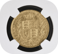 1883 Rare Gold  Sovereign  Melbourne Mint AU55