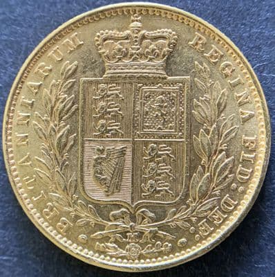 1884 Gold  Sovereign Coin Melbourne  Mint