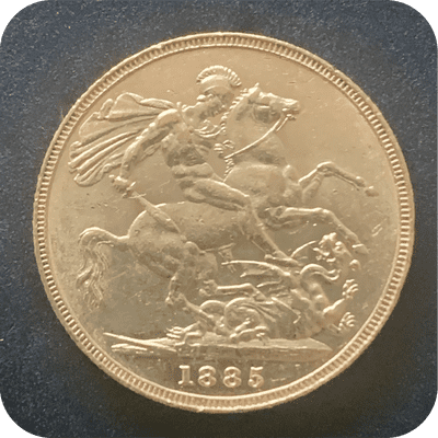 1885   Gold Sovereign Melbourne Mint