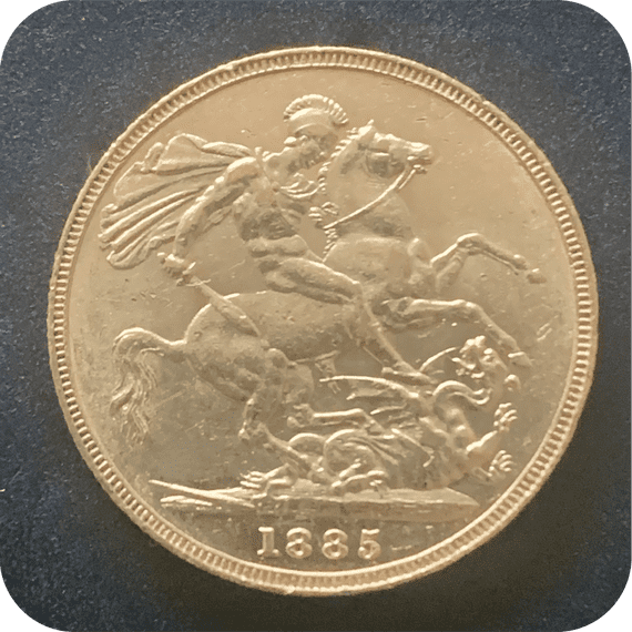 1885   Gold Sovereign Melbourne Mint