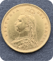 1892  Half  Gold Sovereign Jubilee Head