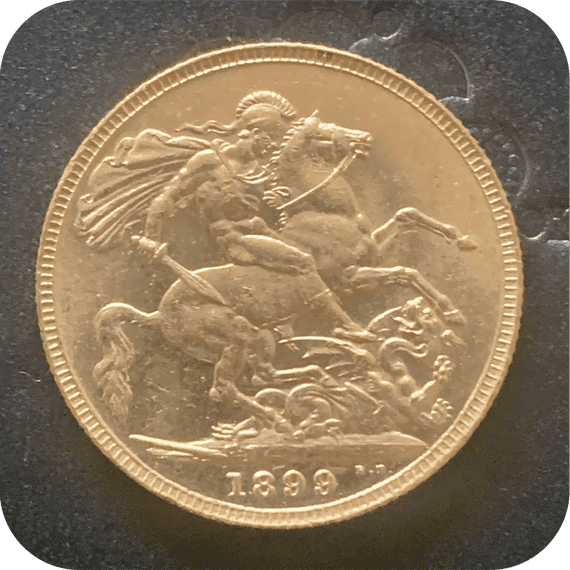 1899  Gold Sovereign  London  Mint