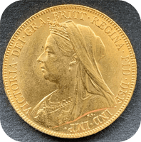 1901  Gold  Sovereign Veiled  Head Perth  Mint