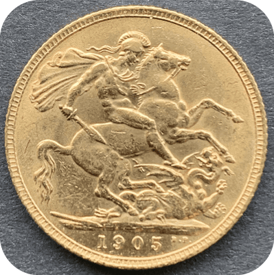 1905 Gold  Sovereign  London Mint