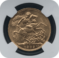 1909 Gold Sovereign  Canada  Rare