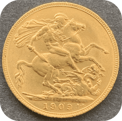 1909 Gold Sovereign London Mint