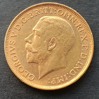 1911 Gold Sovereign Coin Melbourne  Mint