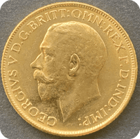 1911 Gold Sovereign Coin Melbourne  Mint