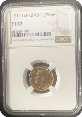 1911 Proof half Gold Sovereign  Scarce