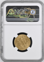 1916 Gold Sovereign Coin London Rare NGC MS63
