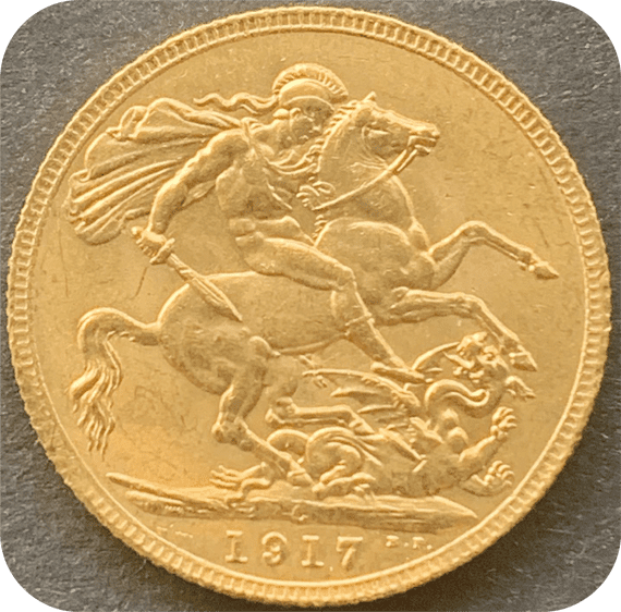 1917 Gold Sovereign Minted in Ottawa  Canada RARE