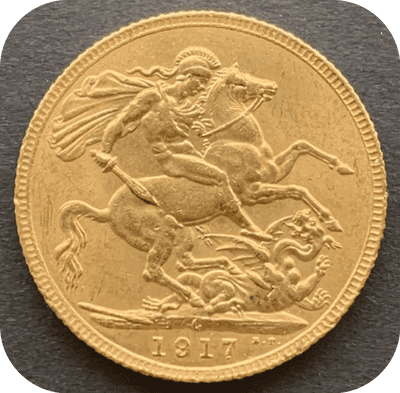 1917 Gold Sovereign Minted in Ottawa  Canada RARE