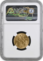 1918 Gold Sovereign Bombay India Mint MS63
