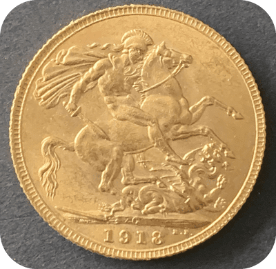 1918 Gold Sovereign Ottawa Canada Mint