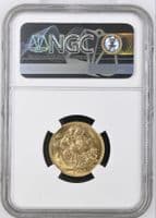 1923 Gold Sovereign Melbourne Rare NGC  MS63