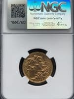1925  Gold Sovereign London Mint  NGC MS65