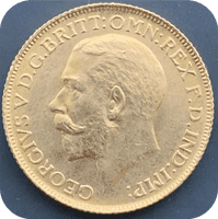 1925 Gold Sovereign Minted in  London Mint State