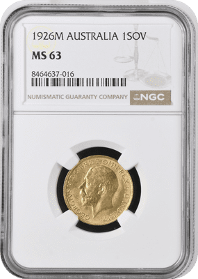 1926 Gold Sovereign Melbourne Rare